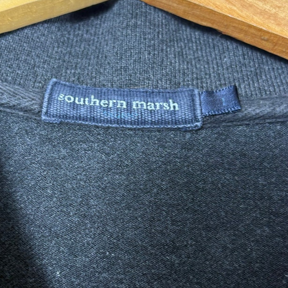 Men's Black Southern Marsh Polo Shirt L - Picture 2 of 5